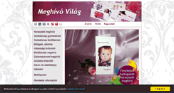 Desktop Screenshot of meghivovilag.hu